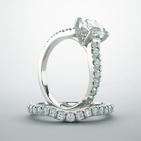 micro pave engagement ring; custom diamond engagement ring, jeweler's row, philadelphia