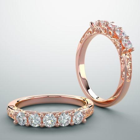 custom rose gold diamond wedding ring; custom wedding rings in philadelphia