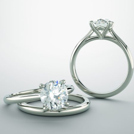 custom solitaire diamond engagement ring, jeweler's row philadelphia, pa