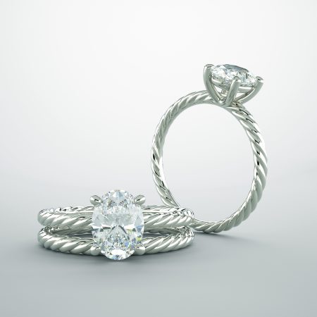 twisted rope diamond engagement ring
