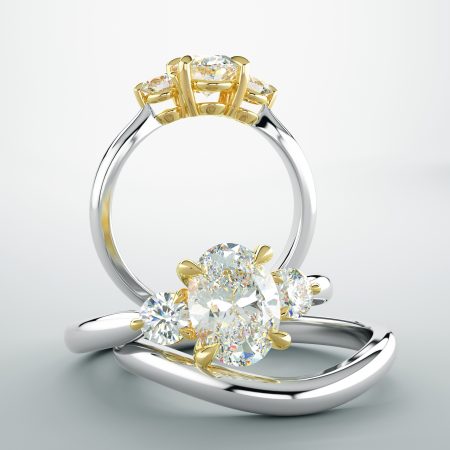 two tone diamond engagement ring, philadelphia, PA